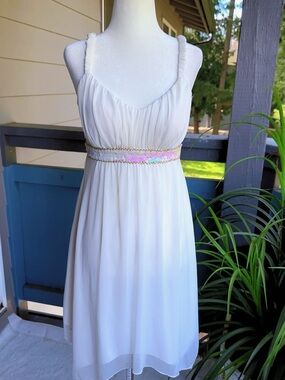 White Summer dress  sz L
